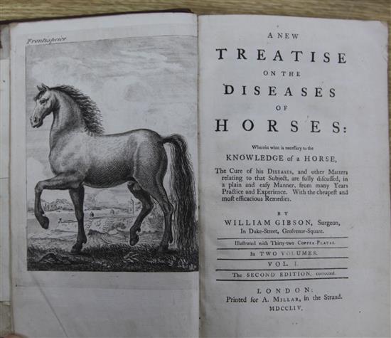 Gibson (William), A New Treatise on the Diseases of Horses, 2 vols, 1754 and Loudons Encyclopaedia of Gardening (3)